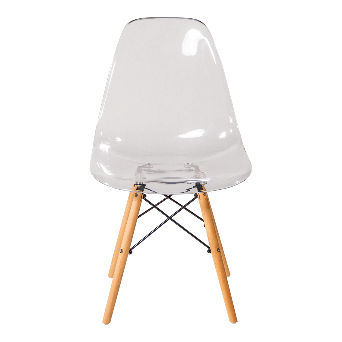 Стул glossy в стиле eames прозрачный