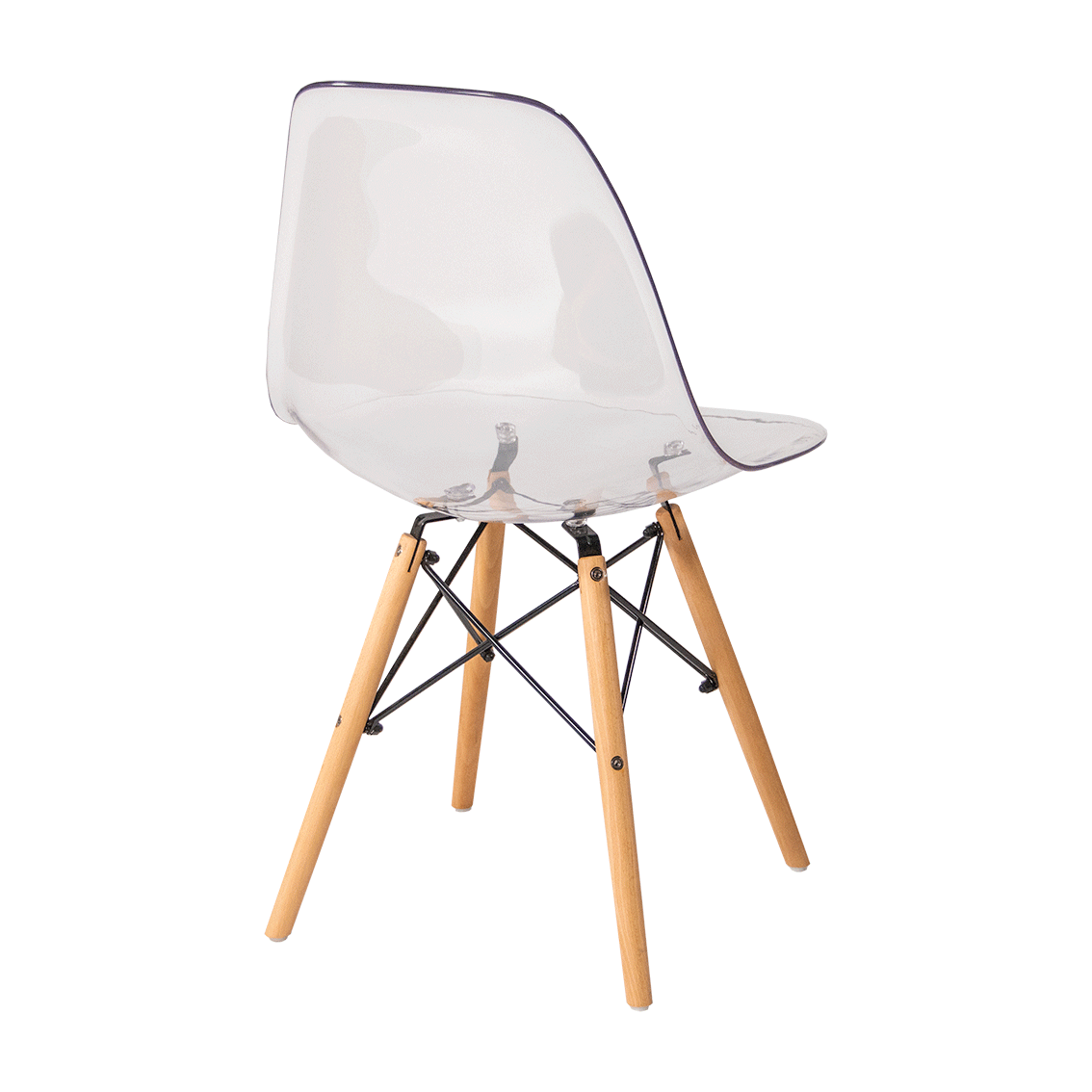 Стул glossy в стиле eames прозрачный